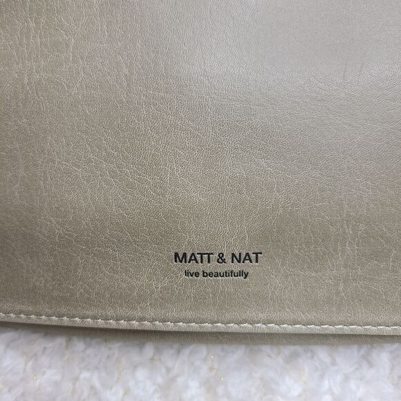 Matt & Nat Vegan Messanger style Tan shoulder bag - Picture 2 of 11